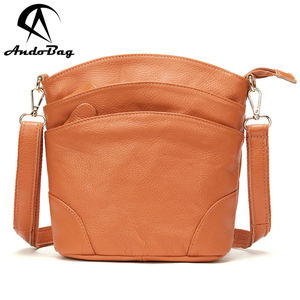 AndoBag Genuine Cow Leather Commute Shoulder Crossbody <b>Bags</b> <b>for</b> <b>Women</b> Girls Fashion Casual Simple Female <b>Bucket</b> Sling <b>Bag</b> 8363 - Product Image 1