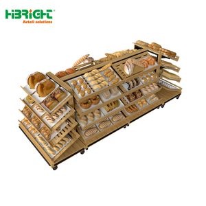 Estante de Madera Rústico para Panadería, Exhibidor de Pan para Cafetería y Panadería - Product Image 2