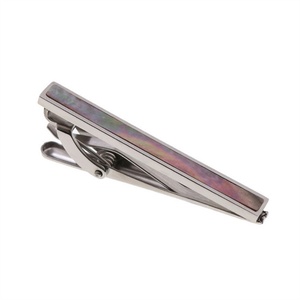Vente en gros de pinces à cravate en forme de coquille, personnalisées, accessoires de mode pour chemises de costume pour hommes, pinces à cravate en acier inoxydable - Product Image 2