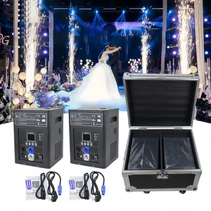 Conjunto de máquina de fogos de artifício DMX para eventos e festas DJ, 2 peças, 600w, efeito frio