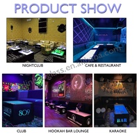 Table en verre LED Linhao Infinite, style contemporain, table basse ou table de bar pour boîte de nuit, table miroir LED Infinity Glow