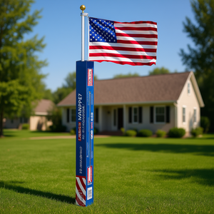 Kit de Asta de Bandera de Aluminio Liuman de 20 Pies, Seccional Extra Grueso con Bandera de Poliéster Modelo D0100HPDPE7 - Product Image 2