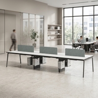 Bureau d'ordinateur modulaire de style moderne, mobilier de bureau d'usine, poste de travail en bois pour le bureau