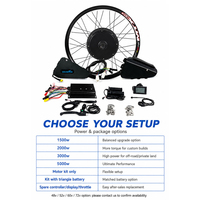 Kit de conversion de vélo électrique haute puissance Sailimotor 1500W - 3000W avec moteur à moyeu sans balais et écran LCD pour VTT