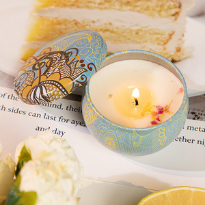 Vela Aromática con Flores Secas Angel, 12-24 Horas de Duración, Decoración para el Hogar, Caja de Regalo, Recuerdo de Boda - Product Image 1