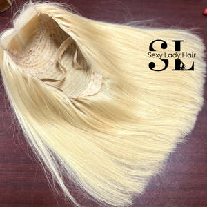 Peluca de cabello humano con cierre de encaje transparente, pelo rubio 613, hd - Product Image 3