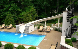 Glissière d'eau <span class=keywords><strong>pour</strong></span> parc aquatique, parc aquatique en plein air, grande courbe ouverte, maison privée - Product Image 3