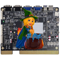 AstroGame 2 en 1 HET: Tablero de Juego de Habilidad con Pantalla Única y Doble, PCB Operado por Monedas, Tablero Multijuego para Máquina de Entretenimiento Arcade