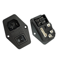 Prise de courant industrielle IEC 320 C14 à 3 broches avec porte-fusible et interrupteur à bascule prise ca 3 en 1