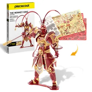 Piececool Factory Price Popular China Warriors Monkey King Assembled Toy 3D Metal Models Jigsaw Puzzle For Home& Office Decor