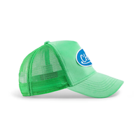 Casquette Trucker 5 Panneaux en Maille à Bord Vert Style Western Vintage avec Broderie 3D, pour Usage Formel, Extérieur, Sports et Mode, Vente en Gros