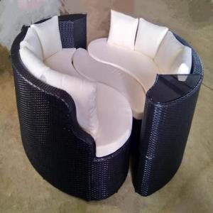 Set Divano Moderno da Esterno per il Tempo Libero Carpenter Rhyme Rotondo in Simil Rattan Impermeabile per Soggiorno Sala da <span class=keywords><strong>Pranzo</strong></span> <span class=keywords><strong>Giardino</strong></span> Cortile Villa - Product Image 5