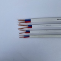 Kabel Tembaga Padat 2*0.75mm^2 300/500V Isolasi PVC Selubung PVC Kabel Rumah untuk Sambungan Peralatan Rumah Tangga