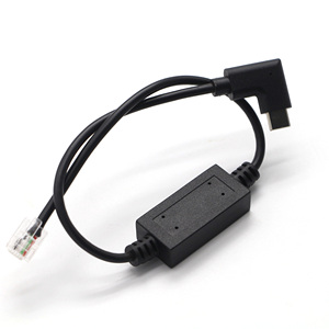 Cable Serial USB Tipo C con Ángulo de 90 Grados a RJ11 RJ12 RS232 para POS, Router, Programación PLC, OEM/ODM FTDI FT232RL - Product Image 3