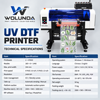 Imprimante d'autocollants UV DTF facile à utiliser, compatible Windows 10, impression directe PDF JPG TIF, machine à étiquettes en rouleau de cristal