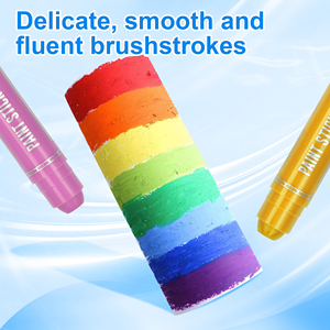 Bastoncini di vernice per bambini 24 colori, asciugatura rapida, vernice liscia, atossica e lavabile, bastoncini di vernice a Tempera solida - Product Image 4