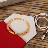 Pochette en coton et lin recyclable avec estampage à chaud pour sac cadeau de bijoux