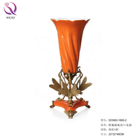 Vase d'intérieur en céramique rétro de luxe haut de gamme, créatif, lampe de table pour articles de décoration européens, décoration de salon