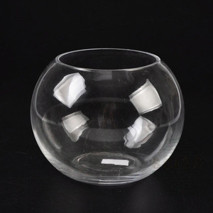 Verre transparent pas cher d'usine pour votre décoration de bureau, mini vase rond pour <span class=keywords><strong>poisson</strong></span> <span class=keywords><strong>rouge</strong></span> - Product Image 2