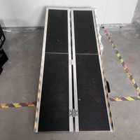 Rampe d'accès pour fauteuil roulant en aluminium réglable, imperméable, portable, pour escaliers