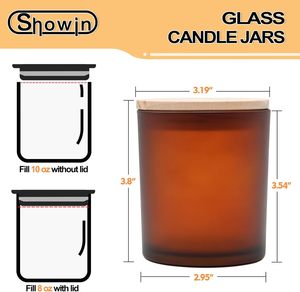 New Design Luxury Empty Heat Resistant Glass Candle Containers with Customizable Color Cylinder Shape and Glass <b>Lids</b> Low MOQ - Product Image 2