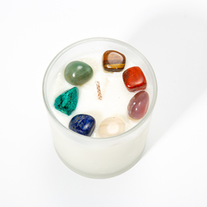 AIKUN Luxury Home Fragrance Oils Aromatherapy Aroma Scented Soy Wax Crystal Candles With Glass Jar <b>Gift</b> <b>Box</b> - Product Image 1