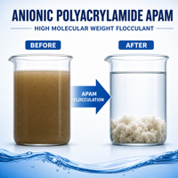 Floculant APAM, polyacrylamide anionique, produit chimique pour l'élimination de la turbidité élevée