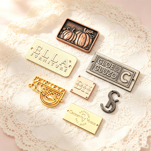 hot sales engraved small logo <b>tags</b> custom metal pendant charm jewelry <b>tags</b> for necklace bracelet - Product Image 1