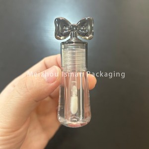 ISMAN Tubos <span class=keywords><strong>de</strong></span> Brillo Labial Mini <span class=keywords><strong>de</strong></span> 2.5ml con Diseño <span class=keywords><strong>de</strong></span> Lazo, Envases Vacíos para Colorete Líquido, Envases para Corrector en Rosa y Negro, Logotipo Personalizado - Product Image 3