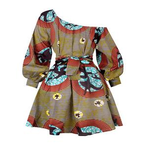 2023 Hot Sale Wholesale Custom Printed Off Shoulder Plus Size <strong>Women's</strong> <strong>Dresses</strong> Clothing Kitenge <strong>Dress</strong> <strong>for</strong> Lady - Product Image 4