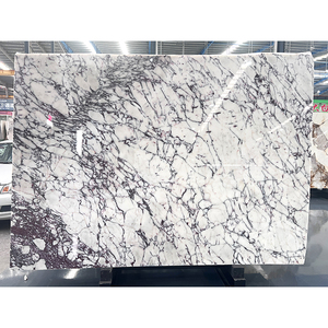 Hiện đại calacatta Viola đá cẩm thạch trắng màu tím tĩnh mạch tấm phòng ăn bàn nhà bếp Countertop phòng tắm cầu thang sàn gạch sử dụng - Product Image 1
