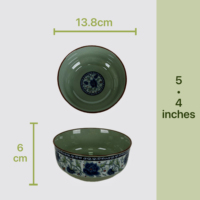 Bol en porcelaine chinoise traditionnelle bleu dragon fait main de haute qualité, écologique, personnalisable, avec support d'usine de grande capacité