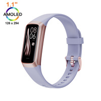 Montre connectée avec écran AMOLED de 1,1 pouce, suivi du sommeil, étanchéité IP67, cadrans personnalisables, 25 modes sportifs, compteur de pas, montre connectée fitness