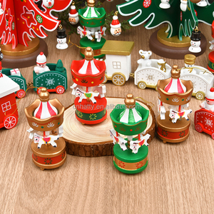 Hot Sale Detachable Wooden <b>Train</b> Handcrafted Christmas <b>Tree</b> Decorations Factory Wholesale Handicrafts - Product Image 2