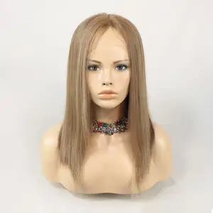 New Glueless Silk Top Wig Human Hair Long European Hair Jewish Wig Blonde Best Selling Jewish European Wig Silk Top