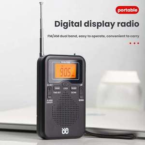 <span class=keywords><strong>Radio</strong></span> Compacta Digital AM FM con Reloj, Búsqueda Automática, Temporizador de Apagado y Salida Estéreo para Auriculares - Product Image 3