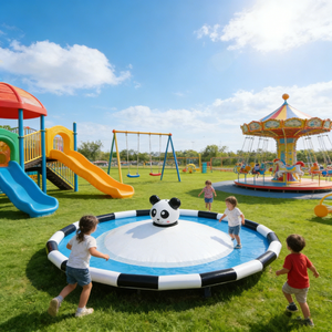 Plateforme gonflable <span class=keywords><strong>aquatique</strong></span> en forme de nuage à thème panda mignon pour enfants, idéale pour les parcs aquatiques et les divertissements en extérieur - Product Image 1