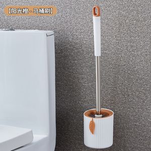 Toilet <b>Brush</b> Long Handle Round Durable Base For Bathroom Cleaning - Product Image 2