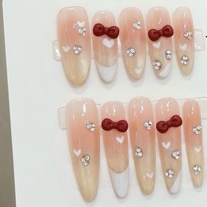 <span class=keywords><strong>Uñas</strong></span> Postizas <span class=keywords><strong>de</strong></span> Lujo con Diseño <span class=keywords><strong>de</strong></span> Charms 3D, <span class=keywords><strong>Uñas</strong></span> Acrílicas Hechas a Mano - Product Image 3
