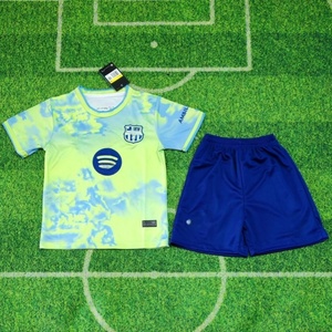 Maglie da <span class=keywords><strong>Calcio</strong></span> Personalizzate 25/26 all'Ingrosso, Versione Tifosi, T-Shirt da <span class=keywords><strong>Calcio</strong></span>, Maglie da Gioco Away per Bambini del Barcellona - Product Image 1