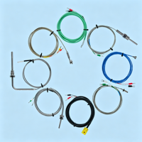 Industrial High Temperature N Type Thermocouple Probe 0-1100℃ Class I Bendable Armored with Orange Plug for Oven Heating Control
