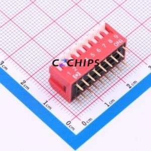 VPG1S-9H-R DIP Switch Through hole Component (THT) Switch Piano Key Single Pole Single Throw 9-Bit 2.54mm - Product Image 1