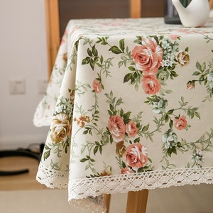 <span class=keywords><strong>Tovaglia</strong></span> di cotone con disegno floreale DUOLAI con 6 <span class=keywords><strong>Set</strong></span> di <span class=keywords><strong>tovaglioli</strong></span> per la casa decorazione biancheria da tavola facile da pulire festa di nozze decorativo - Product Image 2