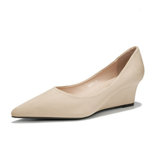 Chaussures compensées à bout pointu en daim, à enfiler, semelle extérieure en caoutchouc souple, toutes saisons 5222C - Product Image 5