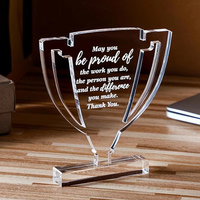 Decoraciones Acrílicas Personalizadas para Negocios, Artesanías, Placa de Recuerdo Ligera e Inspiradora, Trofeo de Premio Acrílico