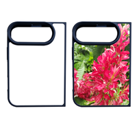 Coque de téléphone anti-chute en aluminium pour sublimation, compatible avec iPhone DUO 18 Pro, 18 Pro Max, 17, 17 Plus, 16, 15, 14 – Coques arrière vierges avec poches