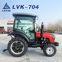 Tracteur agricole miniature haute précision 4x4, mini tracteur diesel 70 CV avec tondeuse pour l'entretien des pelouses et des pâturages