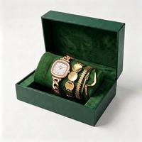 Montre-bracelet à quartz pour femme avec cadran classique en nacre, coffret cadeau montre et bracelet de Noël