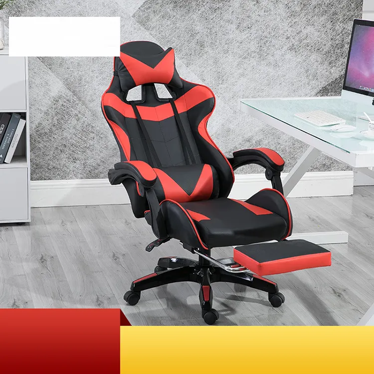 Commercio all'ingrosso rotante di sollevamento e-sport Gioco Sedia schienale regolabile ufficio sedia del computer sedia con poggiapiedi