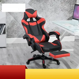 Silla giratoria con reposapiés para deportes electrónicos, asiento ajustable con respaldo para ordenador de oficina, venta al por mayor - Product Image 1